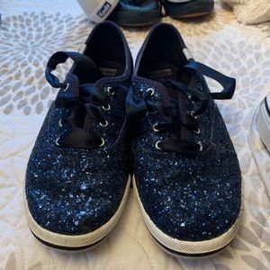 Kate Spade Navy Glitter Keds